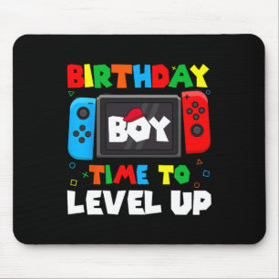Jongen Tijd Naar Level Up Video Game Verjaardag Ga Muismat