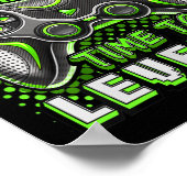 Jongen Tijd Naar Level Up Video Game Verjaardagsfe Poster (Hoek)