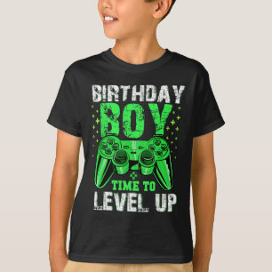 Jongen Tijd om Niveau te Verbeteren Videospel Verj T-shirt