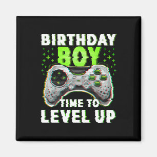 Jongen Tijd om te Level Up Videogames Gamer Verjaa Magneet