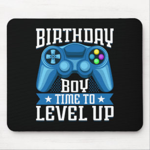 Jongen Tijd om te Level Up Videospel Verjaardag Ga Muismat