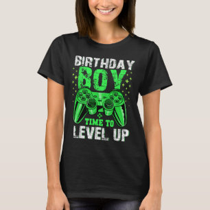 Jongen Tijd om te nivelleren Videospel Verjaardag T-shirt