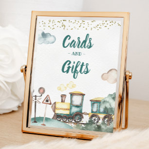 Jongen Trein Verjaardagskaarten en Giften Teken Poster