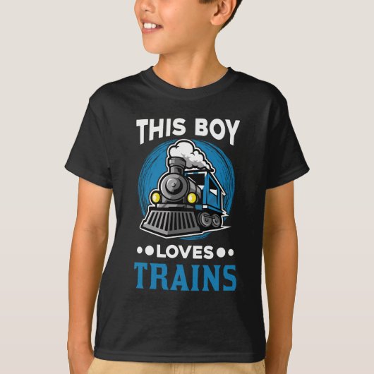 Jongen treinlocomotief t-shirt (Voorkant)