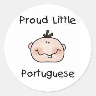 Jongen Trots Kleine Portugees Ronde Sticker