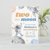 Jongen twee op de verjaardag van de maan kaart (Staand voorkant)