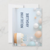 Jongen tweeling 1e verjaardag uitnodigingen (Achterkant)