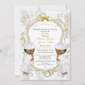 Jongen tweeling doop doopsel Gouden Kruis Etnisch Kaart (Voorkant)