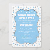 Jongen Twinkle Little Star Baby Shower-uitnodiging Kaart (Voorkant)