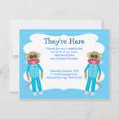 Jongen Twins Douche of Aankondiging (Voorkant)