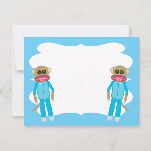 Jongen Twins Douche of Aankondiging (Achterkant)