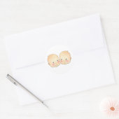 Jongen Twins Graphic Ronde Sticker (Envelop)
