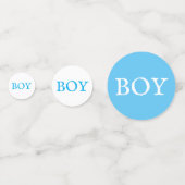 Jongen Typografie Blue Baby Boy Baby shower Confetti (Voorkanten)