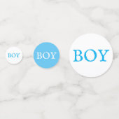 Jongen Typografie Blue Baby Boy Baby shower Confetti (Achterkanten)