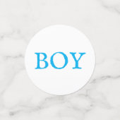 Jongen Typografie Blue Baby Boy Baby shower Confetti (Kleine voorkant)