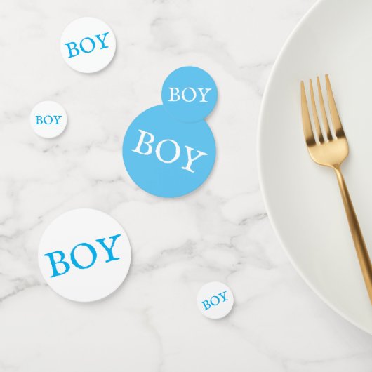 Jongen Typografie Blue Baby Boy Baby shower Confetti (Groep)