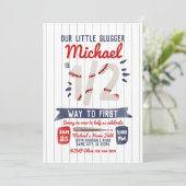 Jongen: Uitnodiging voor een halve verjaardag van (Staand voorkant)