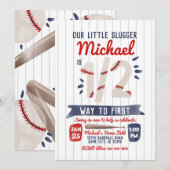 Jongen: Uitnodiging voor een halve verjaardag van (Voorkant / Achterkant)