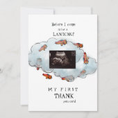 Jongen Ultrasound grappig Dank je Baby Uitzicht Bedankkaart (Voorkant)