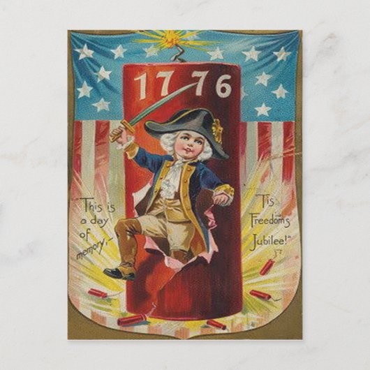 Jongen Uniform Fireworks Firecracker Explosion Briefkaart (Voorkant)