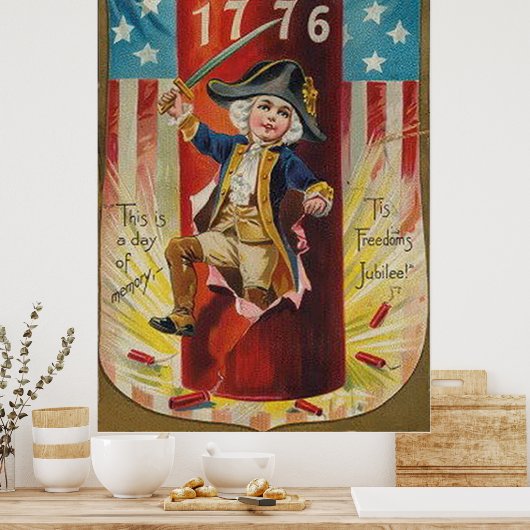 Jongen Uniform Fireworks Firecracker Explosion Poster (Keuken)