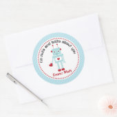 Jongen Valentijn Stickers (Robot met harten) (Envelop)