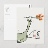 Jongen van bloemen briefkaart (Voorkant / Achterkant)