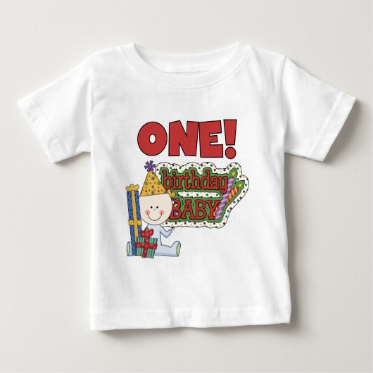 Jongen Verjaardag Baby 1e Verjaardag Tshirts en ge (Voorkant)