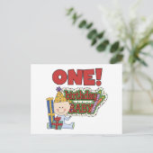 Jongen Verjaardag Baby 1e Verjaardag Tshirts en ge Briefkaart (Staand voorkant)