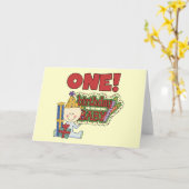 Jongen Verjaardag Baby 1e Verjaardag Tshirts en ge Kaart (Gele Bloem)