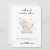 Jongen Verjaardag Bedankt Teddybeer (Voorkant)
