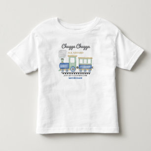 Jongen Verjaardag Blauwe Trein Chugga Choo Elke Le Kinder Shirts