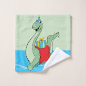 Jongen, Verjaardag Dinosaurus Bad Handdoek (Wasdoekje)
