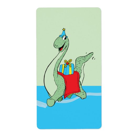 Jongen, Verjaardag Dinosaurus Etiket (Voorkant)
