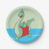 Jongen, Verjaardag Dinosaurus Papieren Bordje (Voorkant)