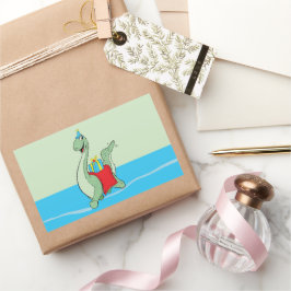 Jongen, Verjaardag Dinosaurus Rechthoekige Sticker