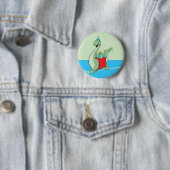 Jongen, Verjaardag Dinosaurus Ronde Button 5,7 Cm (In situ)