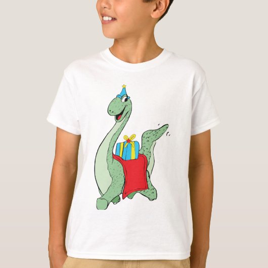 Jongen, Verjaardag Dinosaurus T-shirt (Voorkant)