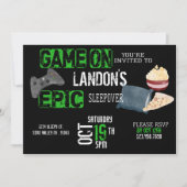 Jongen verjaardag|Gamer|Sleepover|Teen Kaart (Voorkant)