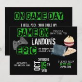 Jongen verjaardag|Gamer|Sleepover|Teen Kaart (Voorkant / Achterkant)