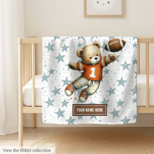 Jongen Verjaardag Gift Amerikaans Football Teddy B Fleece Deken