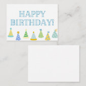 Jongen Verjaardag Label/Kaart Notitiekaartje (Voorkant / Achterkant)