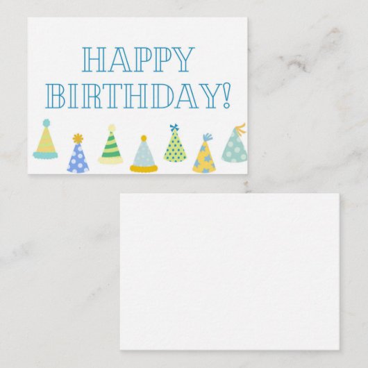 Jongen Verjaardag Label/Kaart Notitiekaartje (Voorkant / Achterkant)