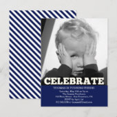 Jongen Verjaardag Party Fotouitnodigingen Uitnodiging Briefkaart (Voorkant / Achterkant)