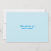 Jongen Verjaardag Uitnodiging - Choo Choo Train (Achterkant)