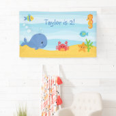 Jongen Verjaardagsfeestje Achtergrond Banner (onde (Insitu)