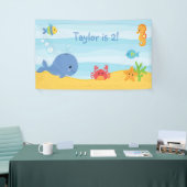 Jongen Verjaardagsfeestje Achtergrond Banner (onde (Beurs)