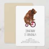 Jongen verjaardagsfeestje uitnodiging. Schattige b Kaart (Voorkant / Achterkant)