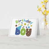 Jongen-verjaardagskaart aanpassen kaart (Gele Bloem)