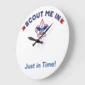 Jongen verkenners van de Amerikaanse acrylwandklok Grote Klok (Hoek)